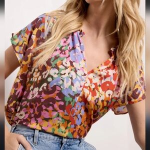 NWT Velvet By Graham & Spencer Anthropologie Trixy Blouse